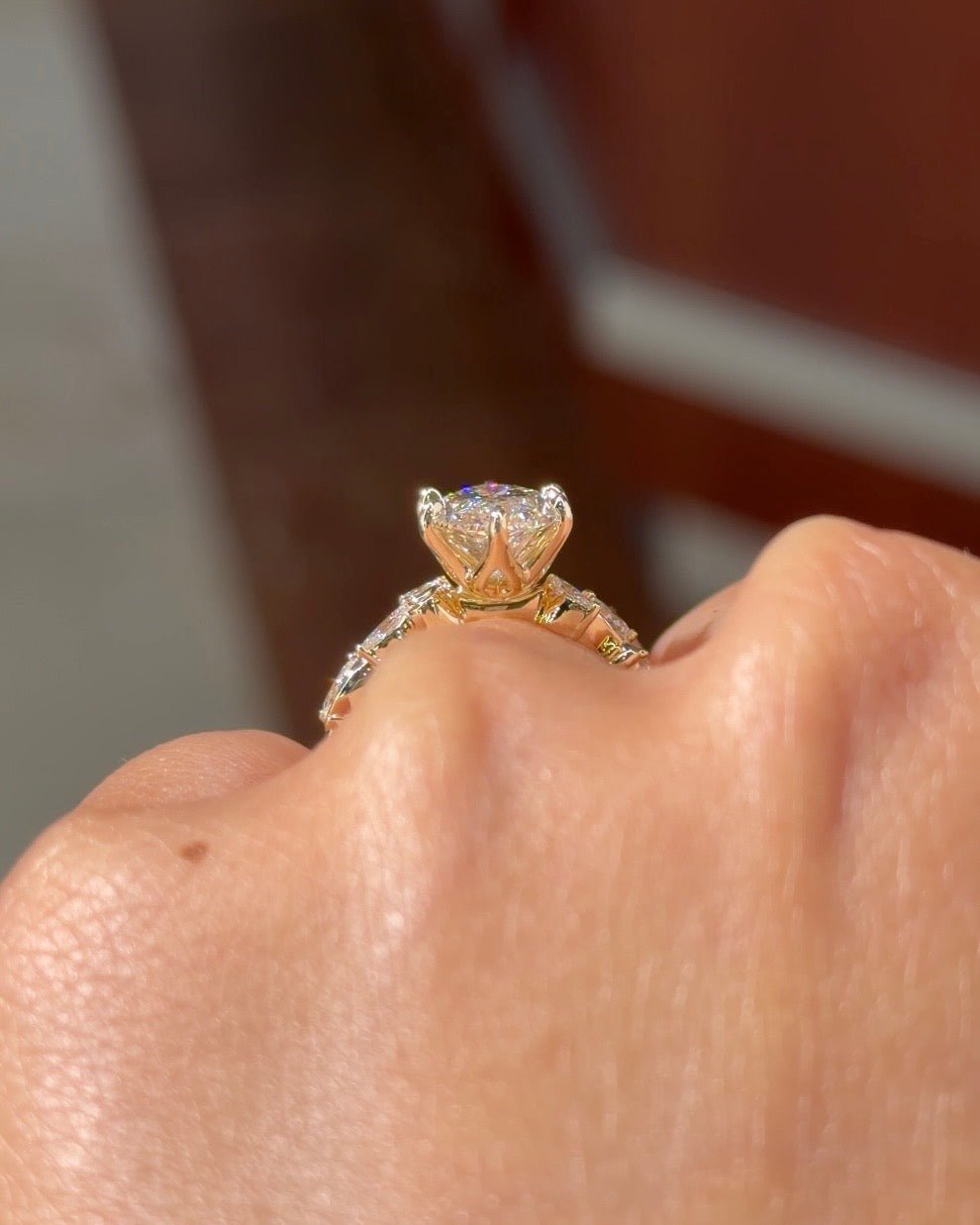 3.09ct F-VVS2 Marquise Lab Diamond Cecelia - PBD Engagement Rings