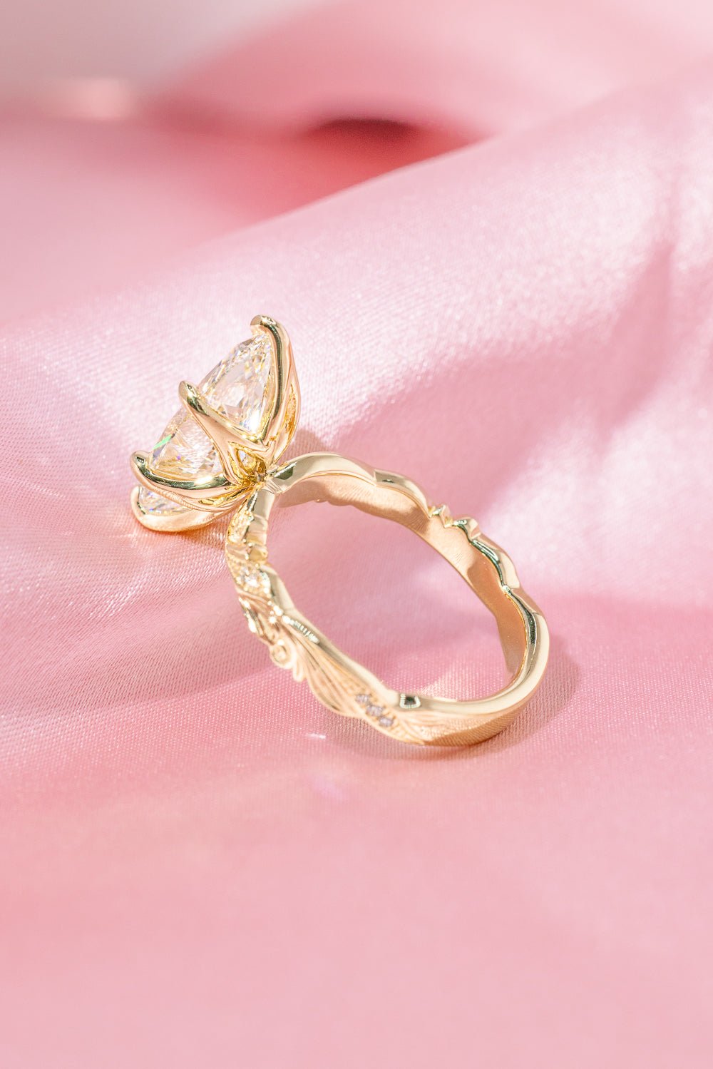 3.09ct F - VVS2 Marquise Lab Diamond Josephine - PBD Engagement Rings