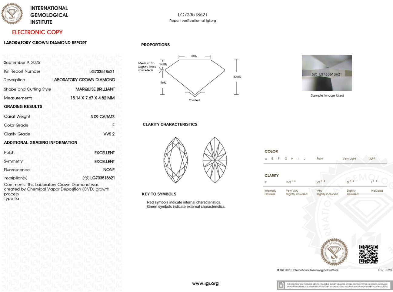 3.09ct F - VVS2 Marquise Lab Diamond Josephine - PBD Engagement Rings