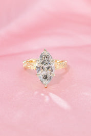 3.09ct F - VVS2 Marquise Lab Diamond Josephine - PBD Engagement Rings
