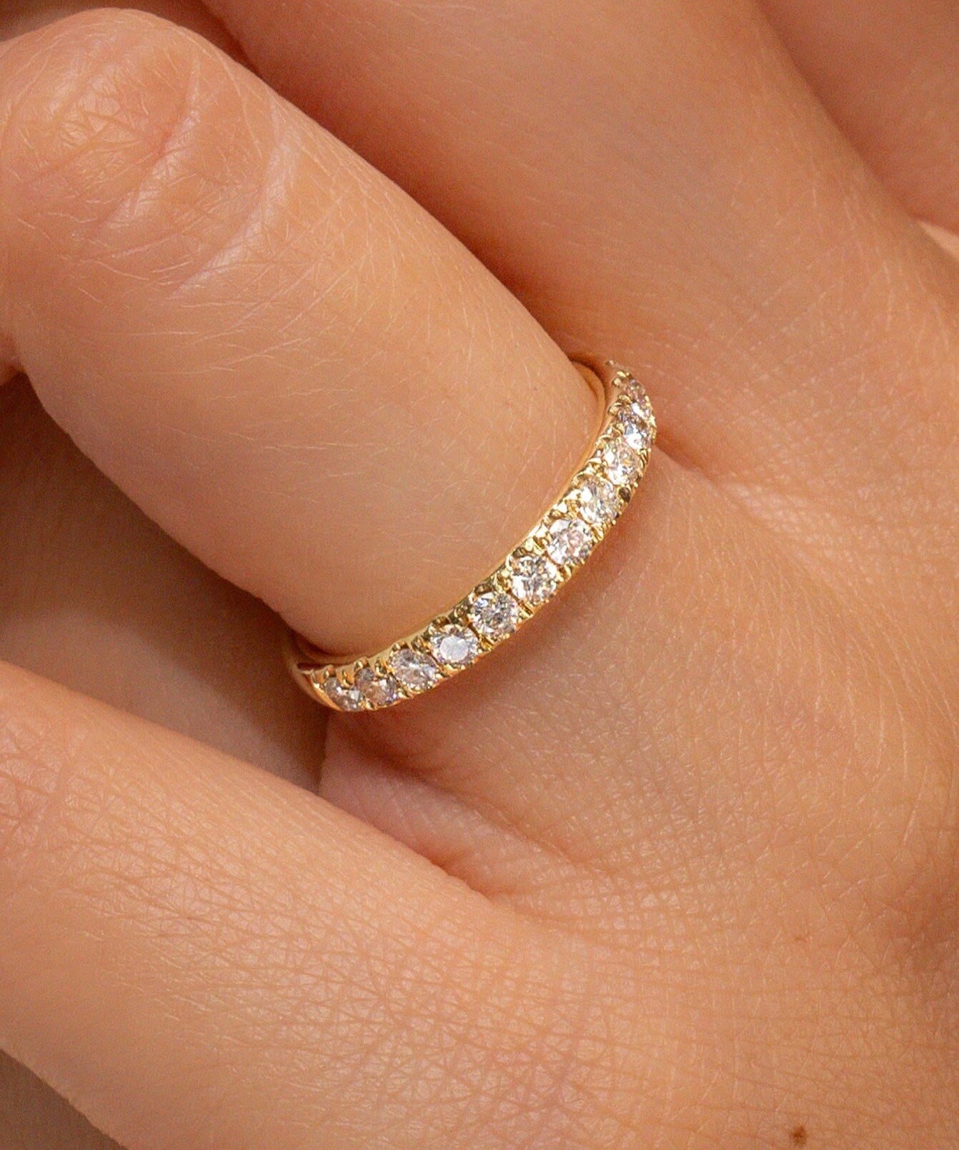 3.0mm Core Pavé Diamond Ring Rings Princess Bride Diamonds 