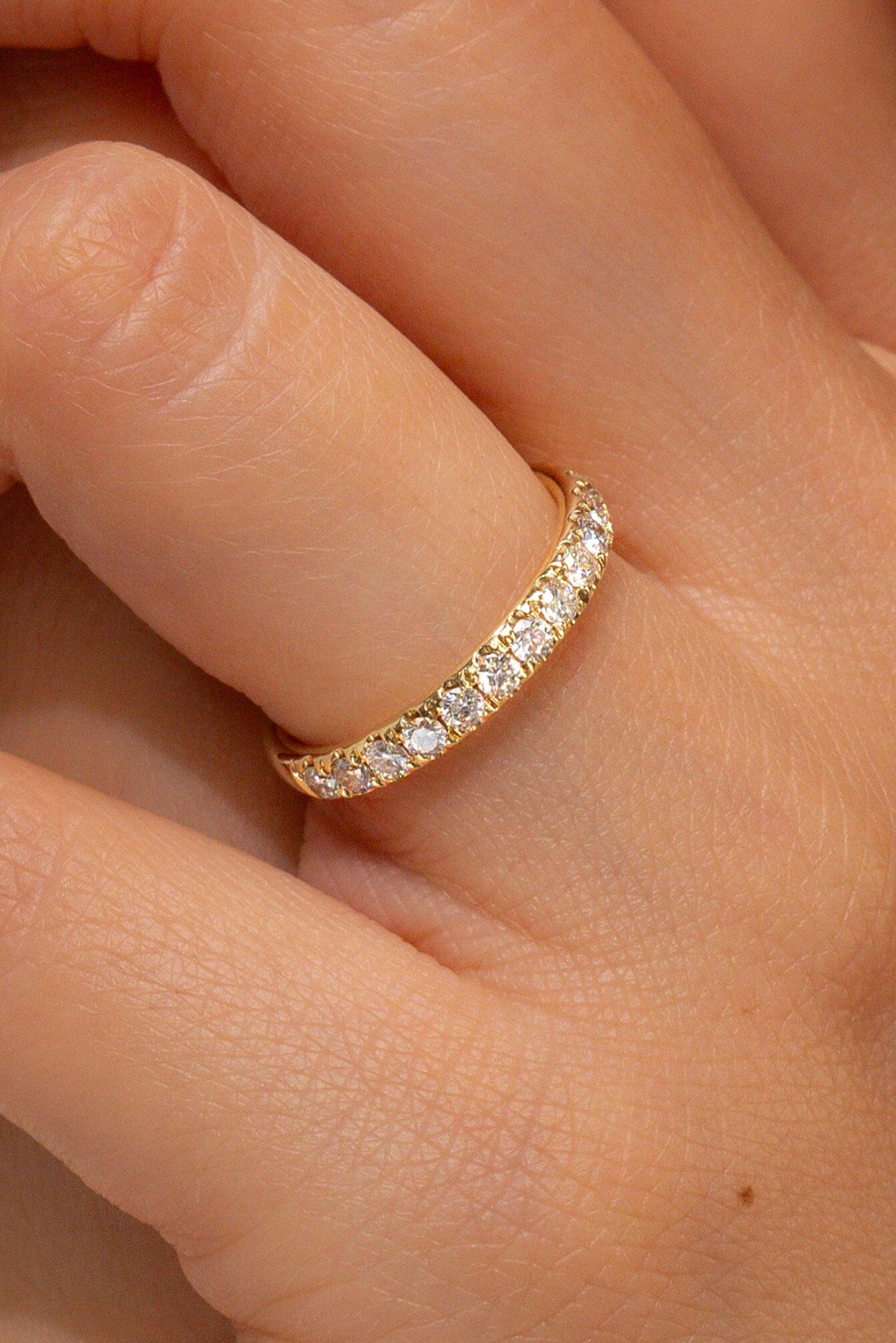 3.0mm Core Pavé Diamond Ring Rings Princess Bride Diamonds 