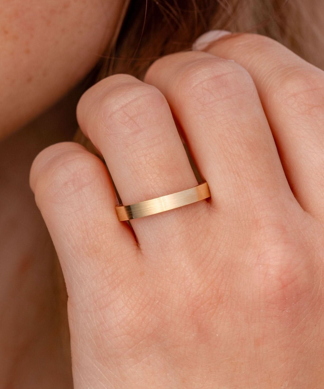 3.0mm Flat Satin Comfort Fit Band - PBD Rings