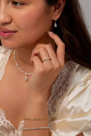 3.0mm Floating Single Prong Diamond Ring - PBD Rings