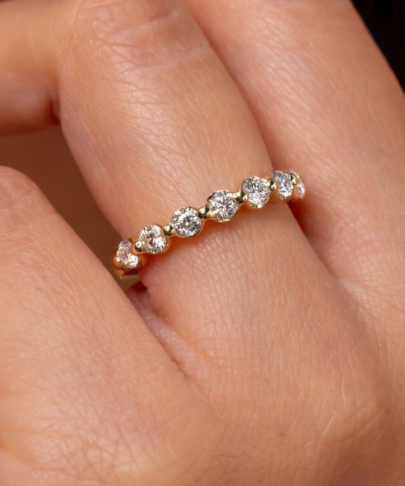 3.0mm Floating Single Prong Diamond Ring - PBD Rings