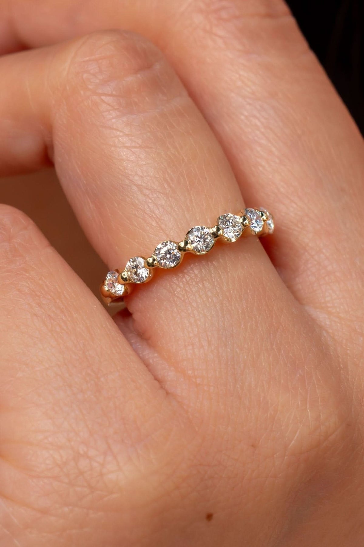 3.0mm Floating Single Prong Diamond Ring - PBD Rings