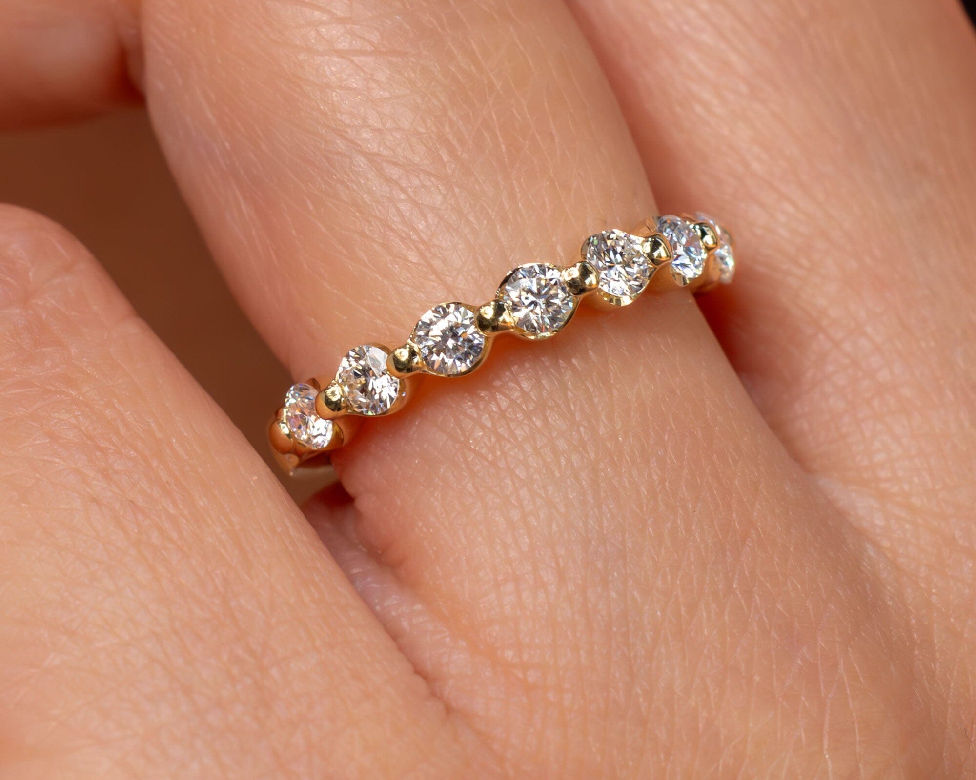 3.0mm Floating Single Prong Round Natural Diamond Ring Rings Princess Bride Diamonds 