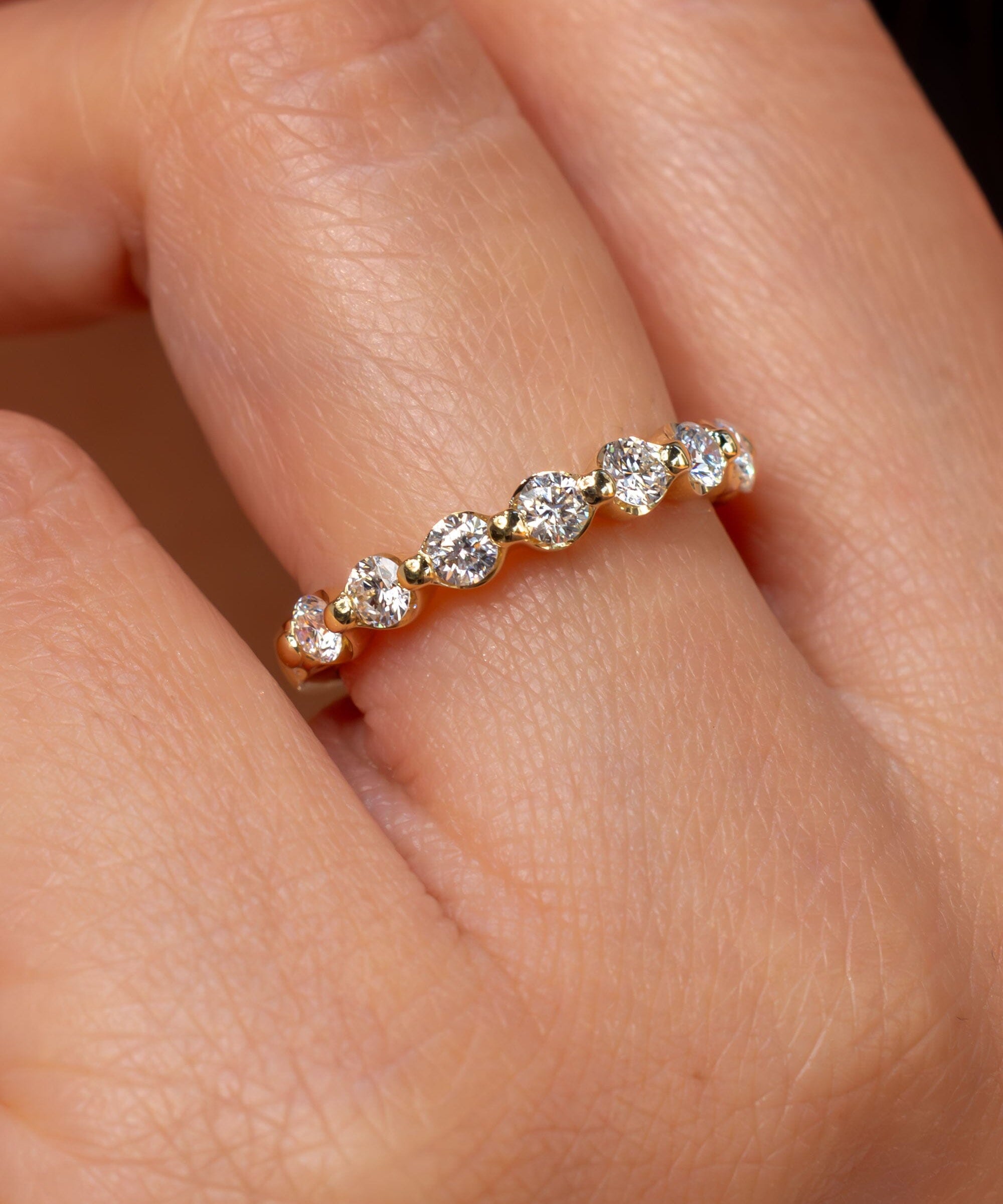 3.0mm Floating Single Prong Round Natural Diamond Ring Rings Princess Bride Diamonds 
