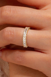 3.0mm Mini Emerald Diamond Ring - PBD Rings