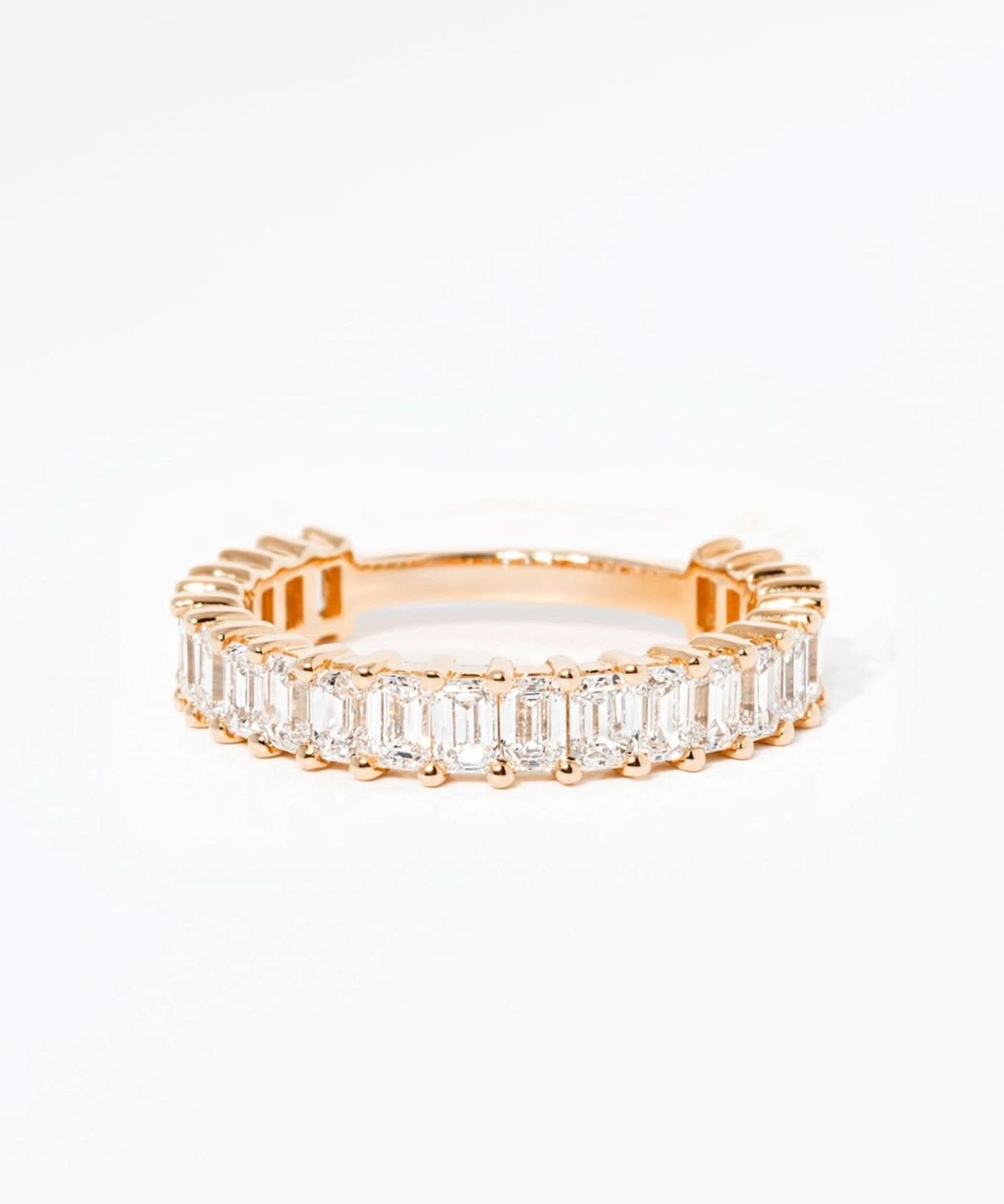 3.0mm Mini Emerald Diamond Ring - PBD Rings