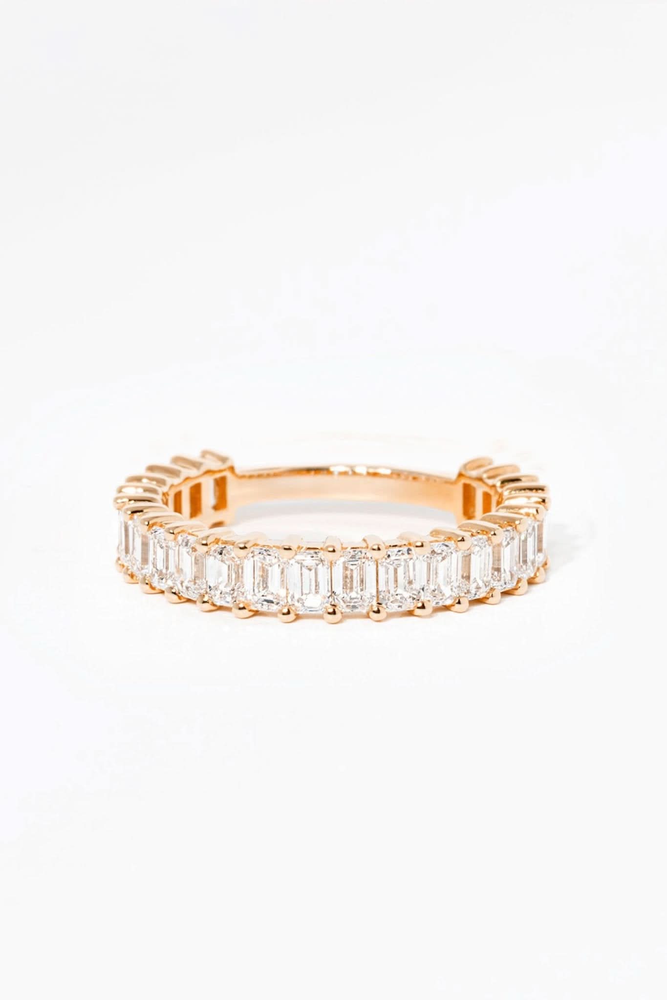 3.0mm Mini Emerald Diamond Ring - PBD Rings