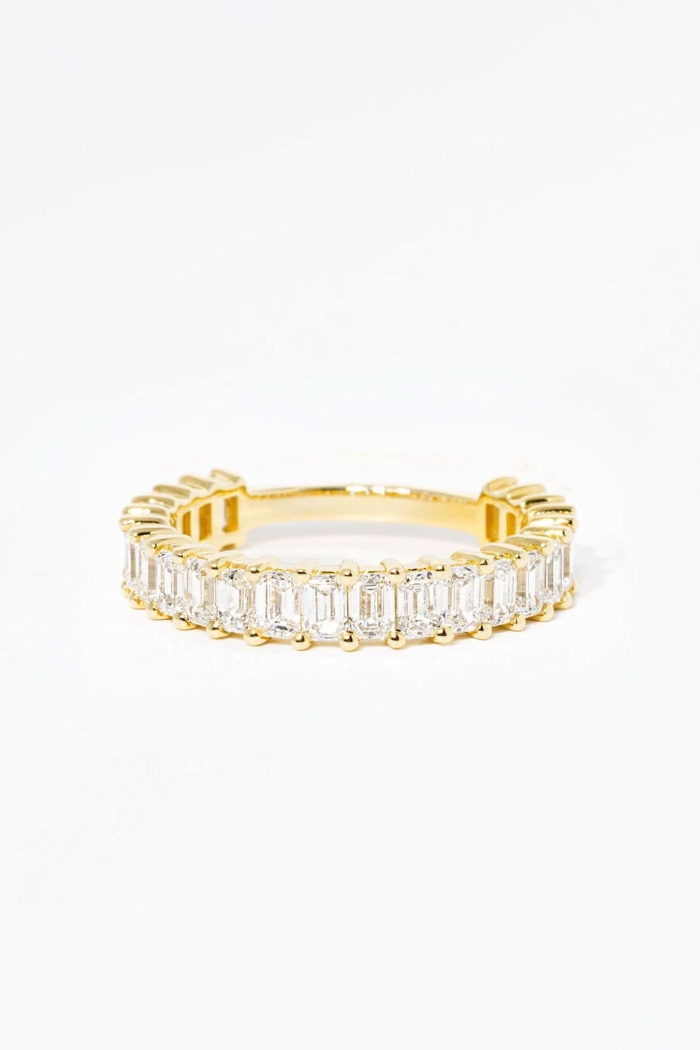 3.0mm Mini Emerald Diamond Ring - PBD Rings