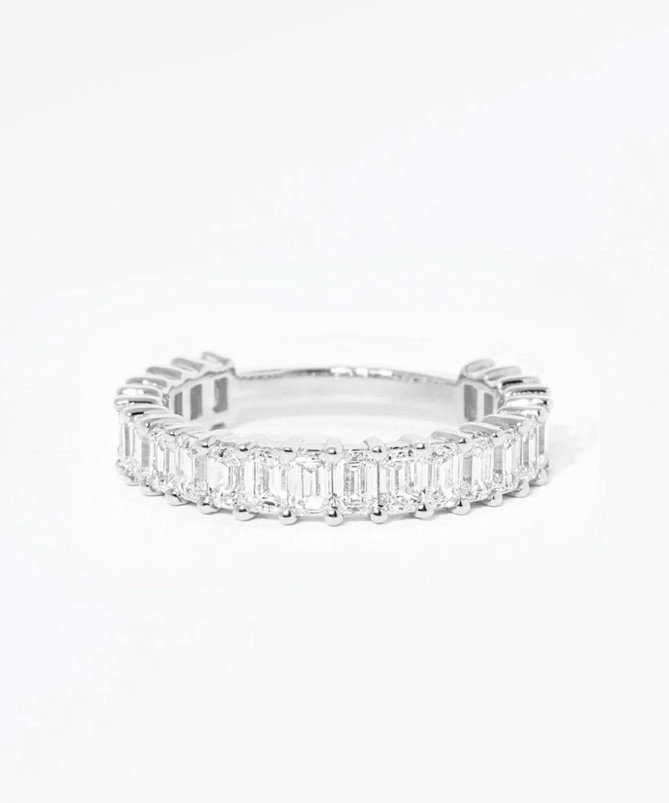 3.0mm Mini Emerald Diamond Ring - PBD Rings