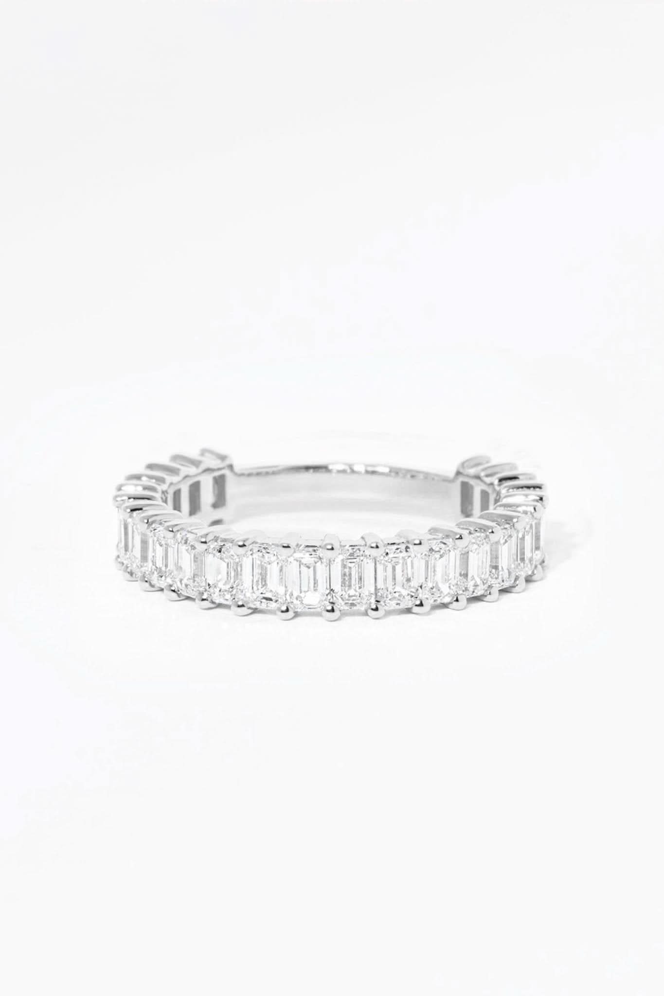 3.0mm Mini Emerald Diamond Ring - PBD Rings