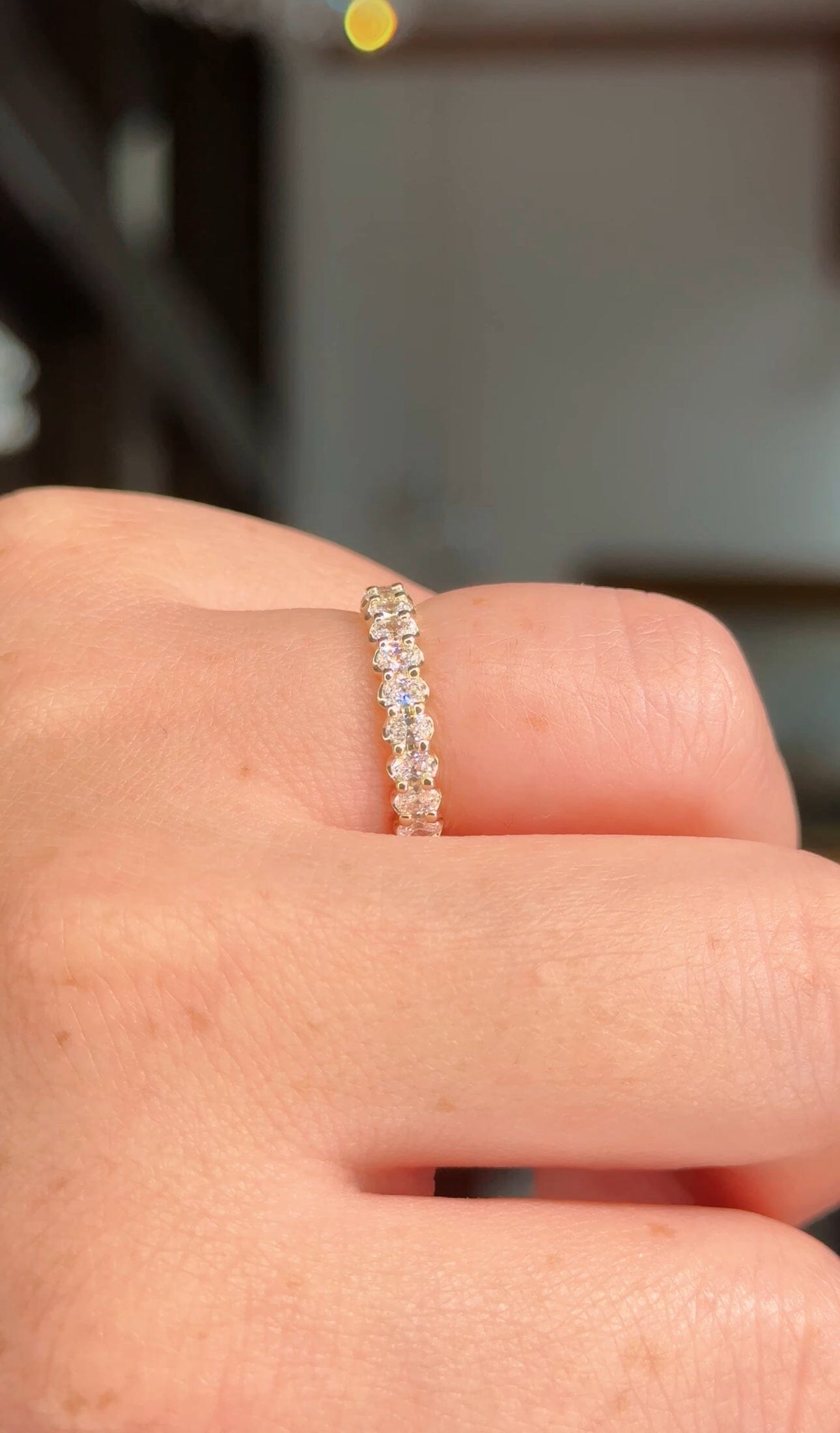 3.0mm Mini Oval Lab Diamond Ring 75% Eternity Rings Princess Bride Diamonds 