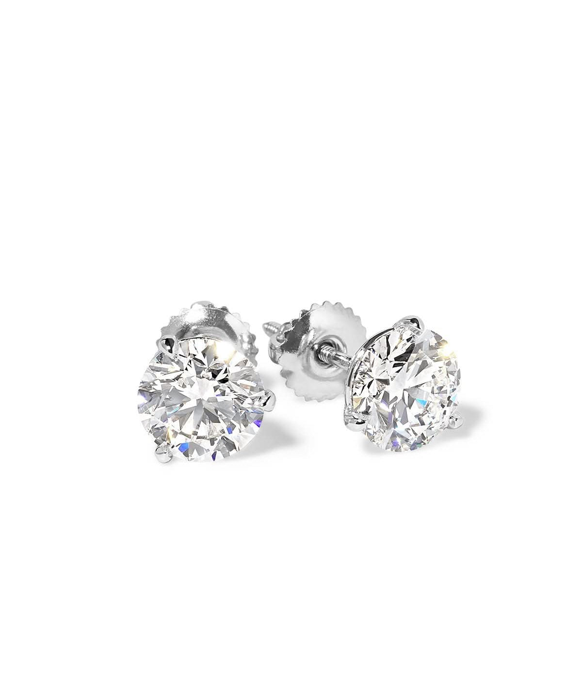 3.18ct Core Round Lab Diamond Martini Studs - PBD Earrings