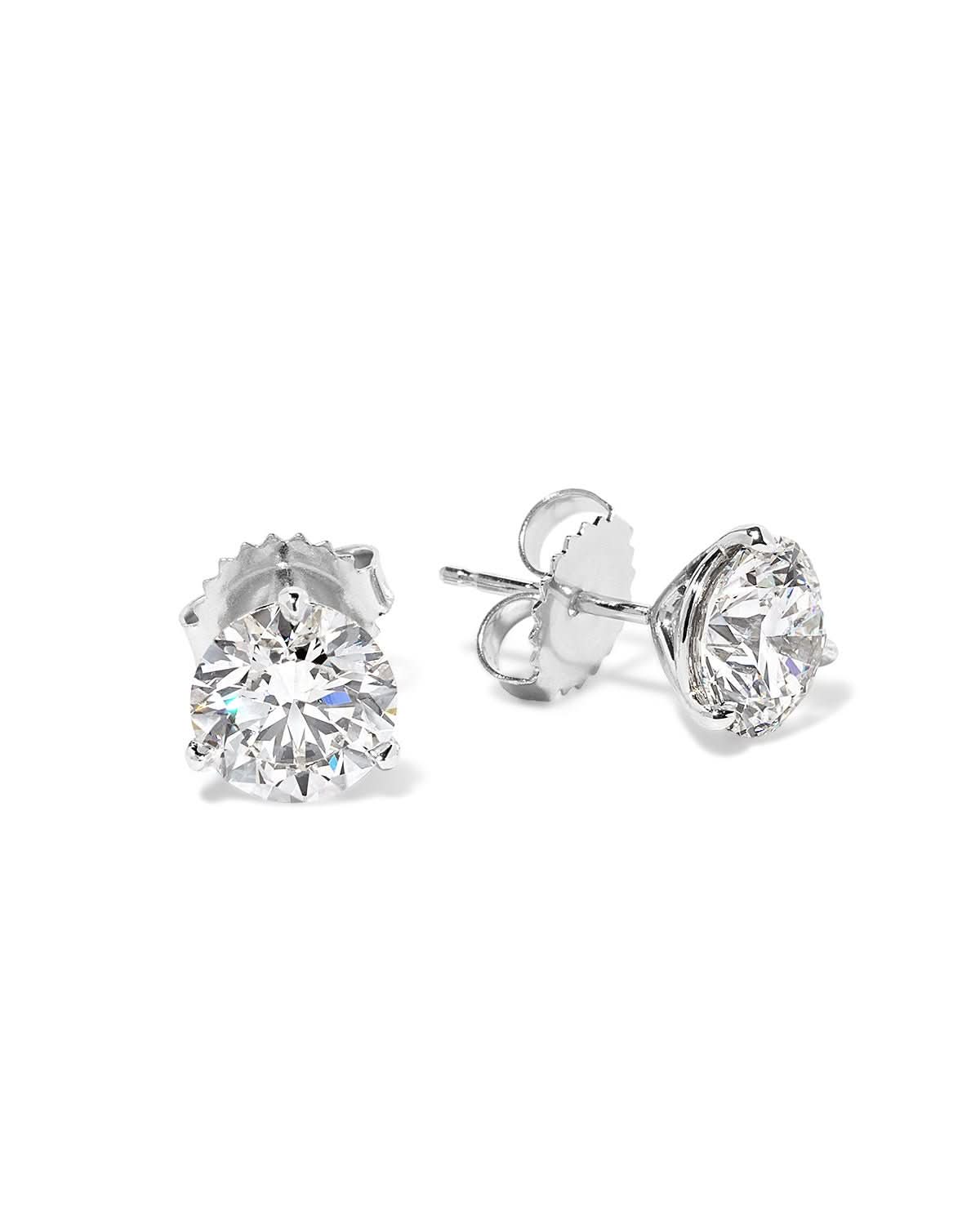 3.18ct Core Round Lab Diamond Martini Studs - PBD Earrings