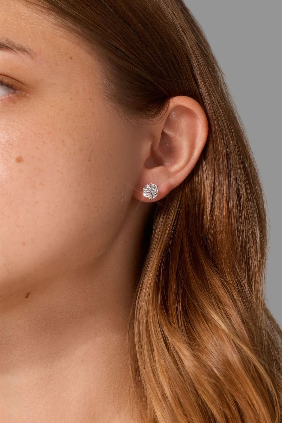 3.18ct Core Round Lab Diamond Martini Studs - PBD Earrings
