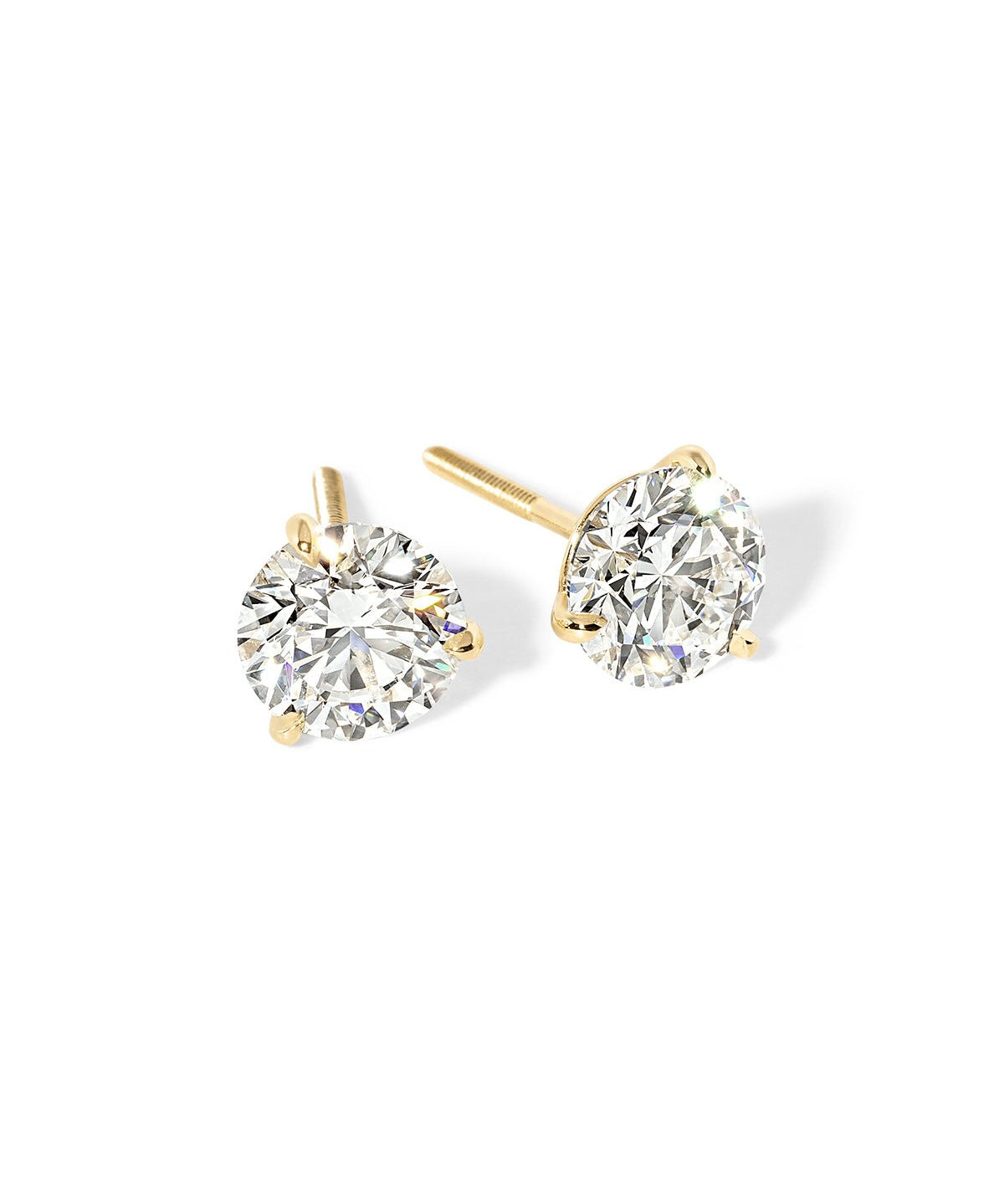 3.18ct D - VS1 Core Round Lab Diamond Martini Studs - PBD Earrings