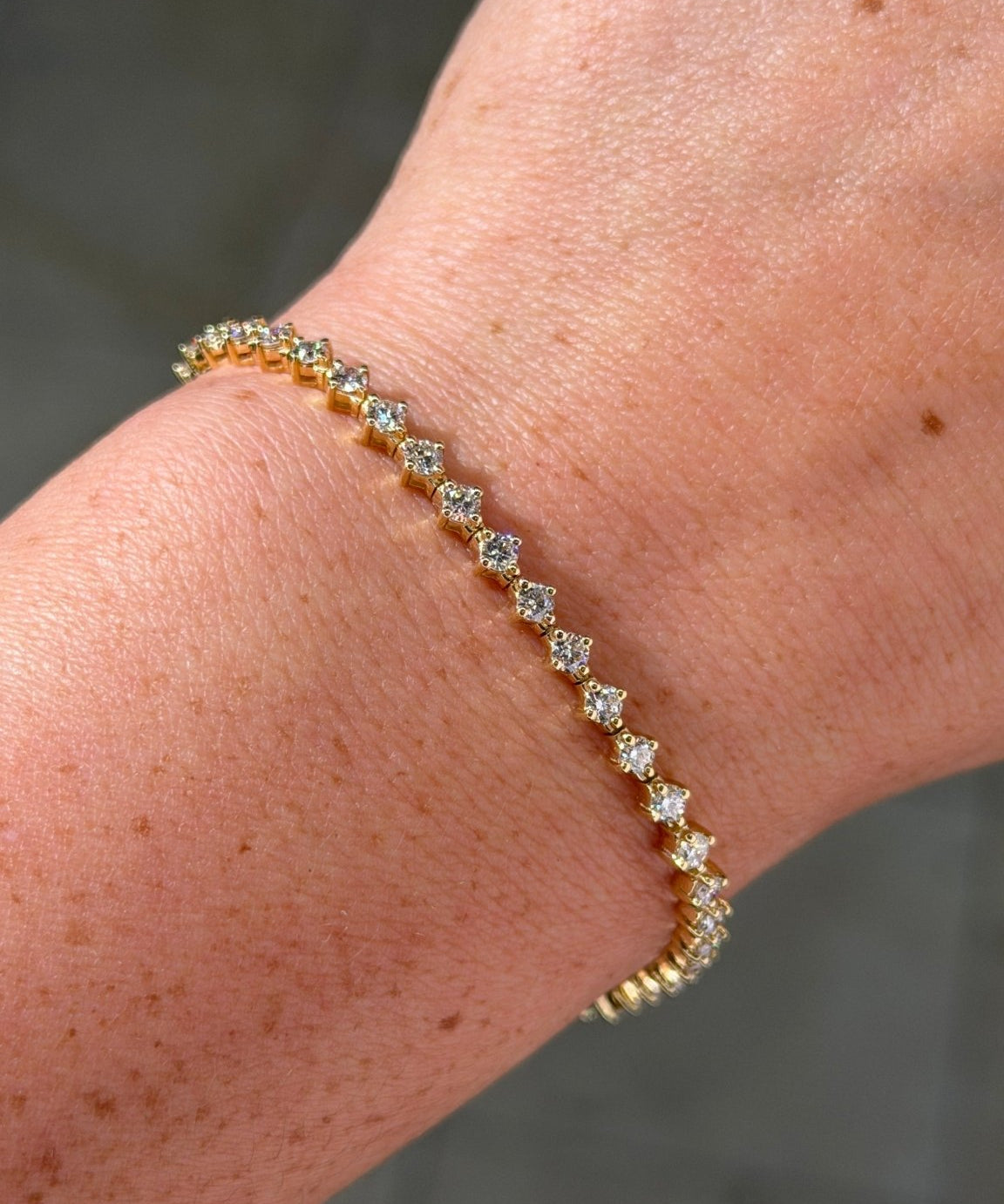 3.18ct North Star Tennis Bracelet Yellow Gold - PBD Bracelets