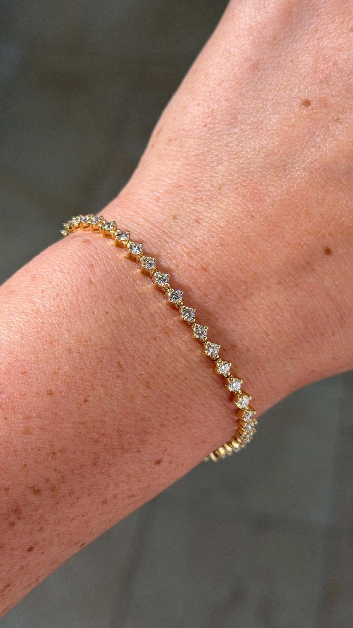 3.18ct North Star Tennis Bracelet Yellow Gold - PBD Bracelets
