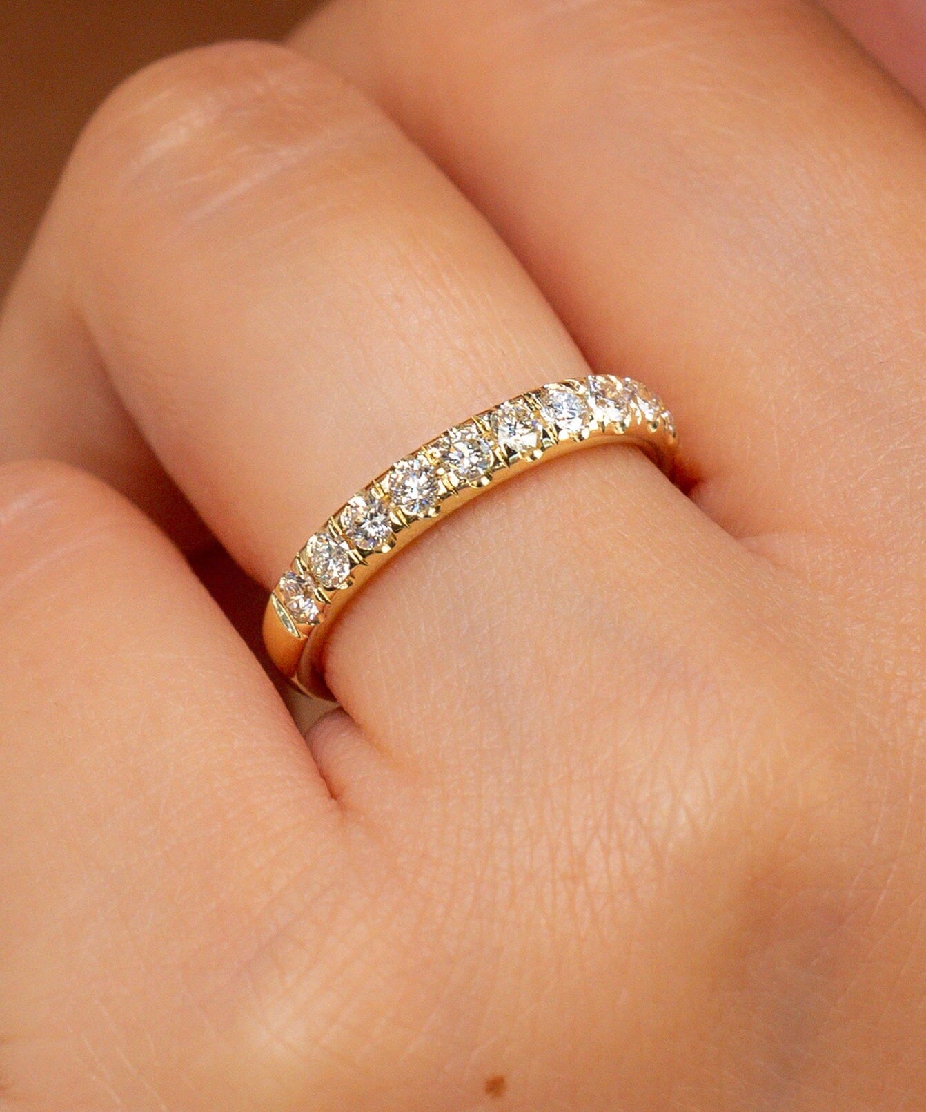 3.2mm Core Pavé Diamond Ring Rings Princess Bride Diamonds 