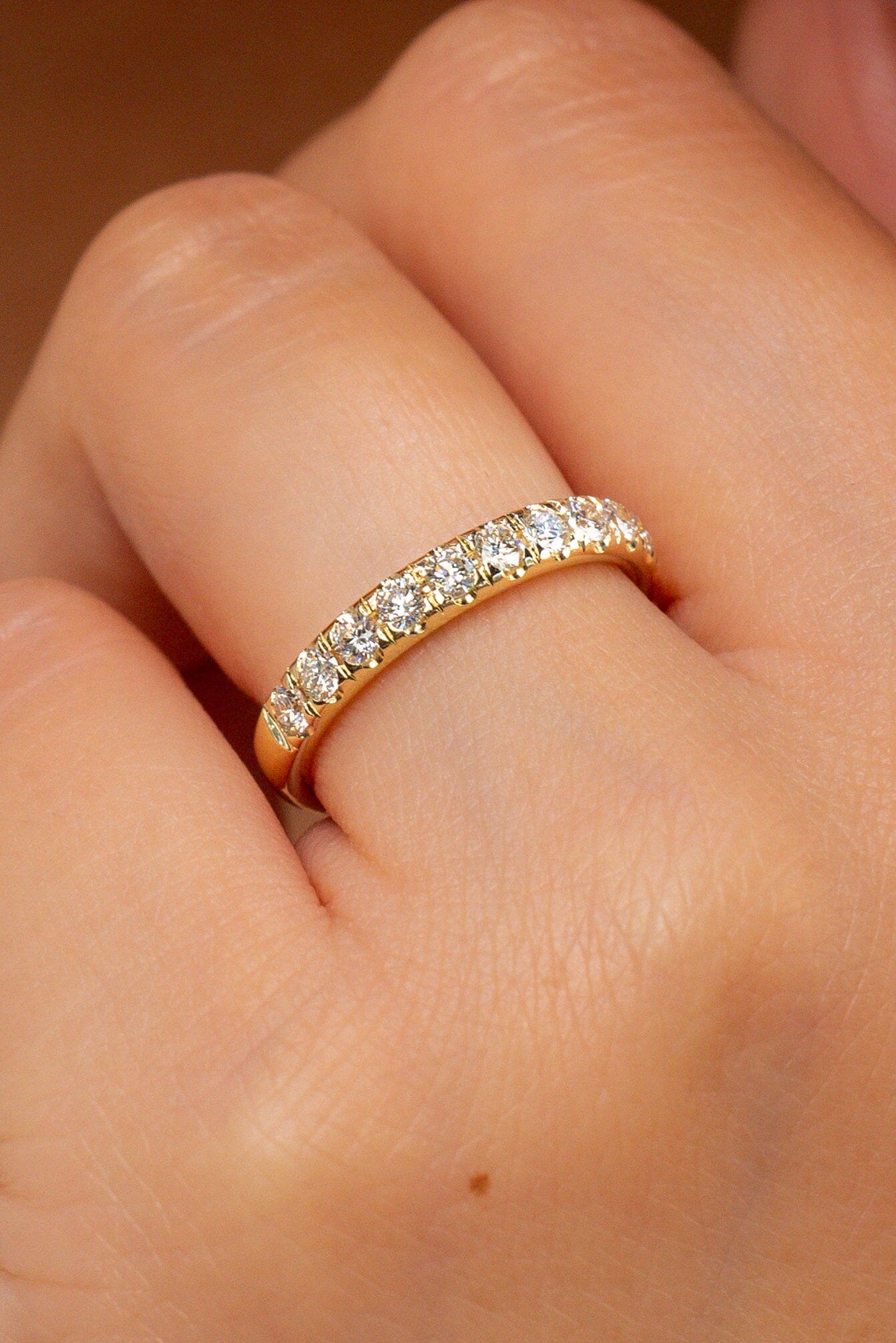 3.2mm Core Pavé Diamond Ring Rings Princess Bride Diamonds 