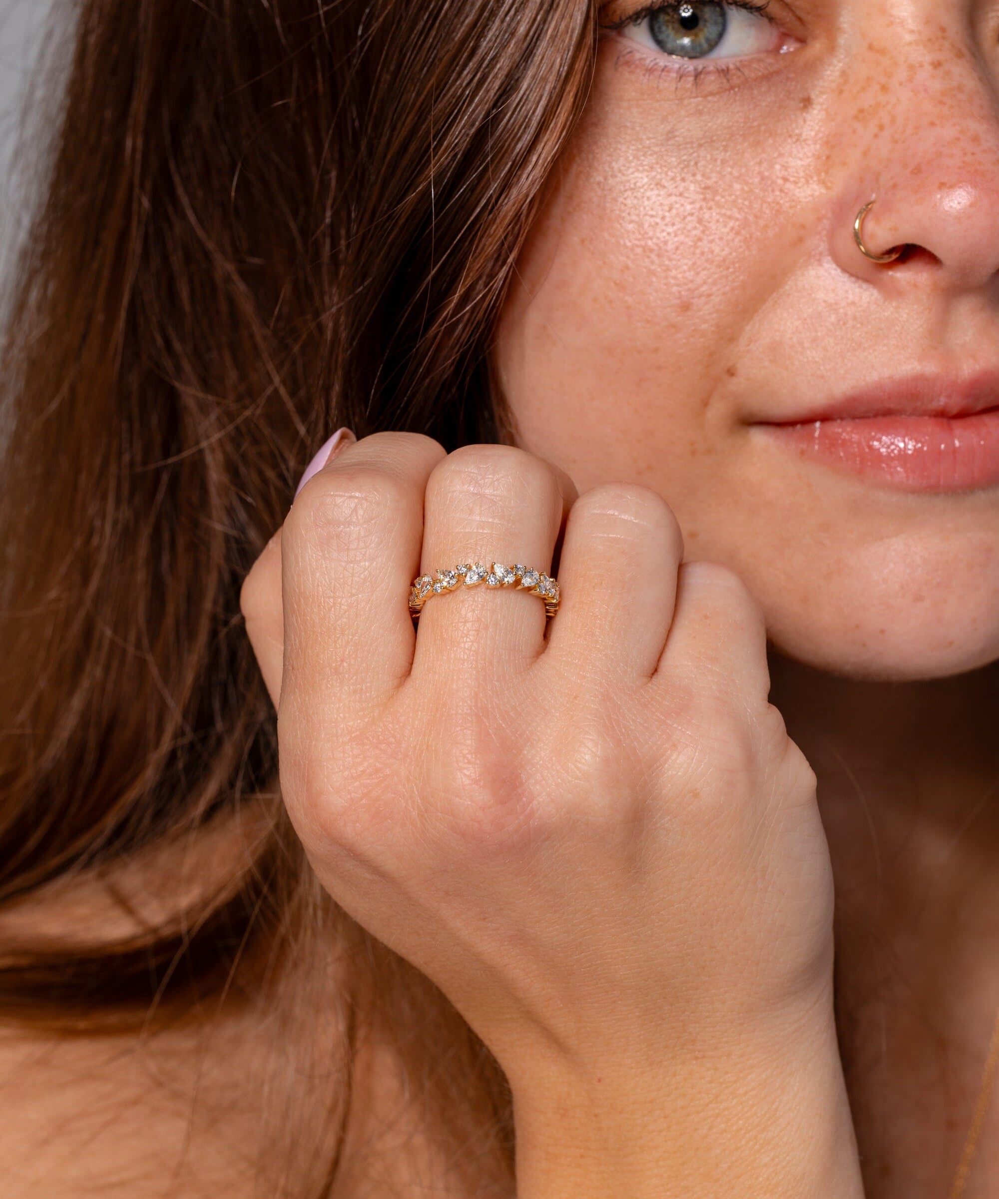 3.2mm Poppy Band Rings Princess Bride Diamonds 