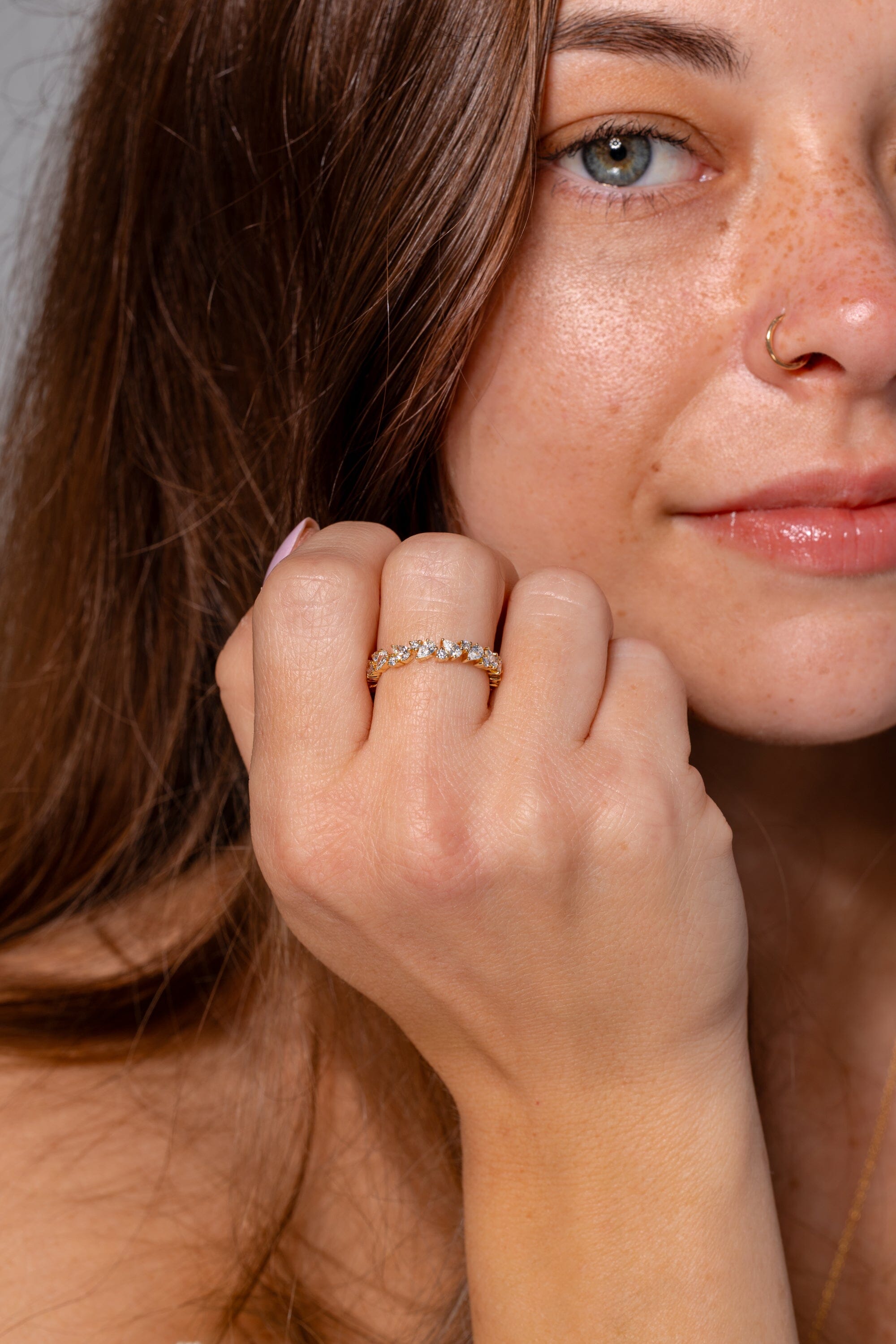 3.2mm Poppy Band Rings Princess Bride Diamonds 