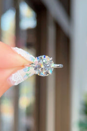 3.31ct F-VS1 Round Lab Diamond Stephanie Engagement Rings Princess Bride Diamonds 