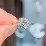 3.36ct D-VS1 Round Lab Diamond Kayla Engagement Rings Princess Bride Diamonds 