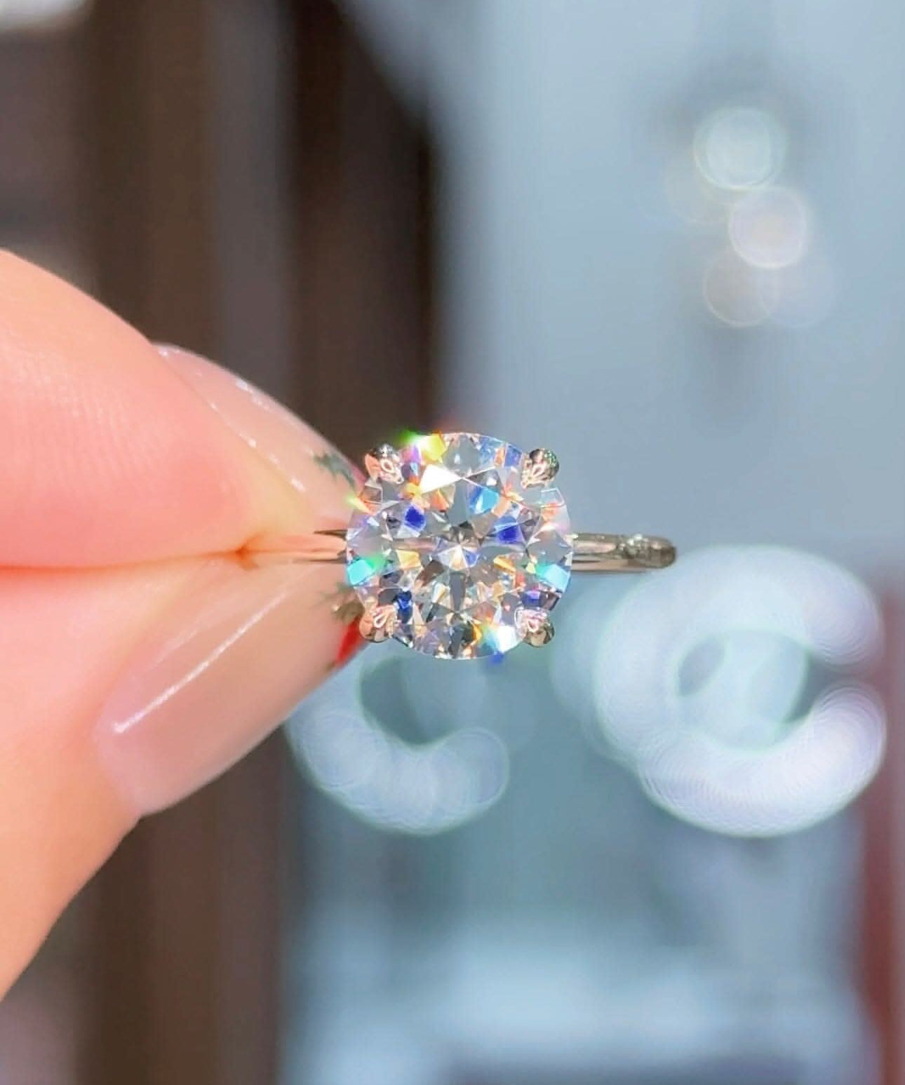 3.36ct D - VS1 Round Lab Diamond Kayla - PBD Engagement Rings