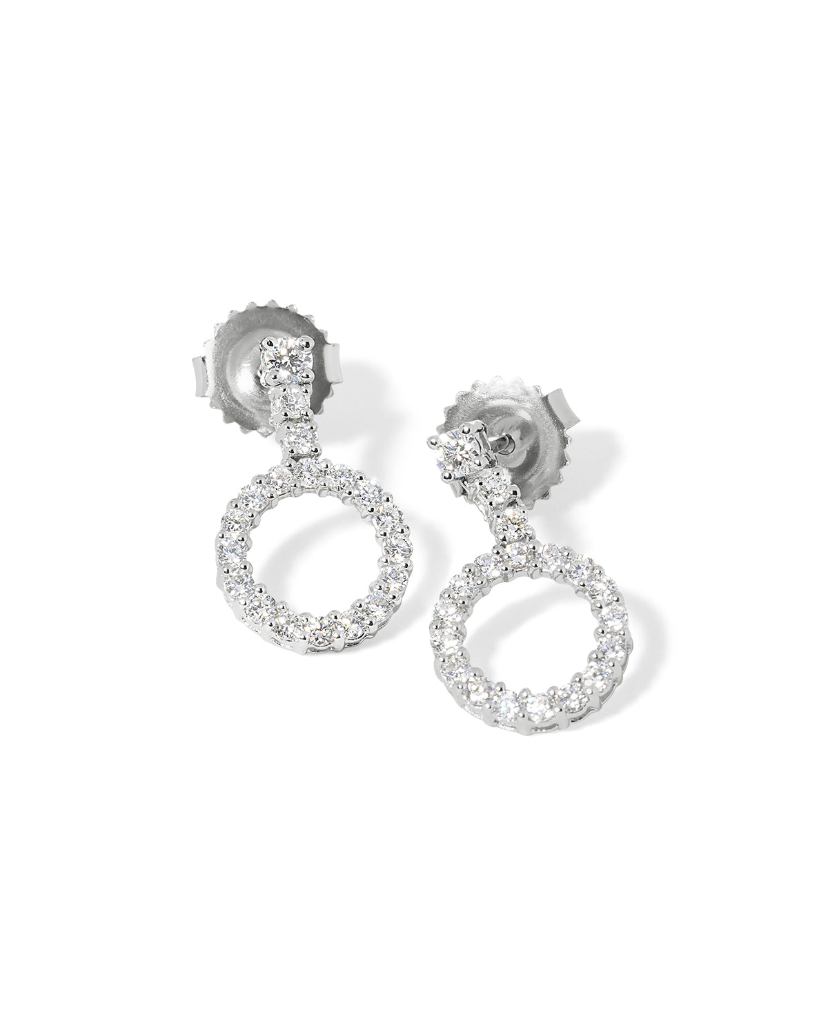 Diamond Circle Earrings