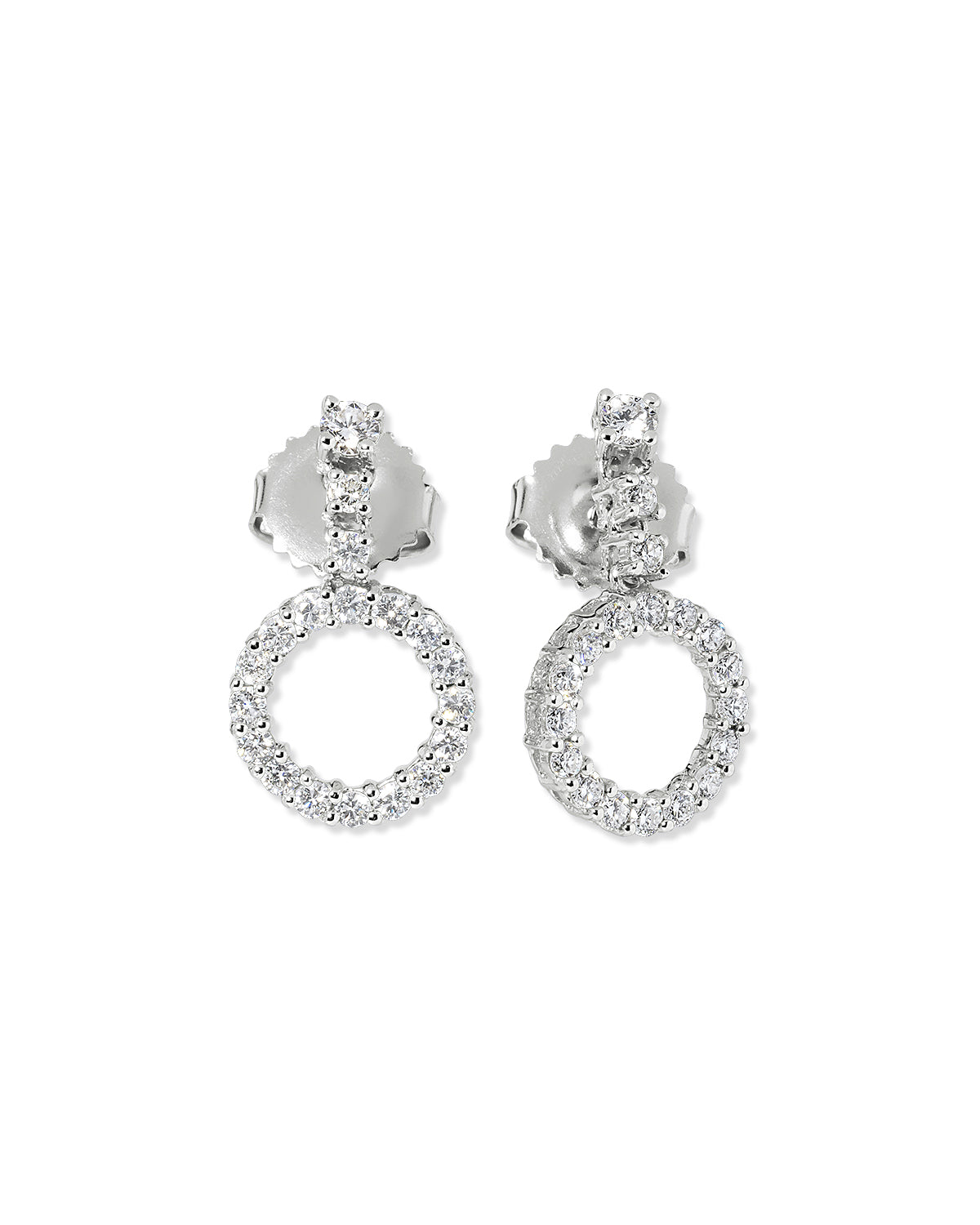 Diamond Circle Earrings
