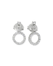 Diamond Circle Earrings