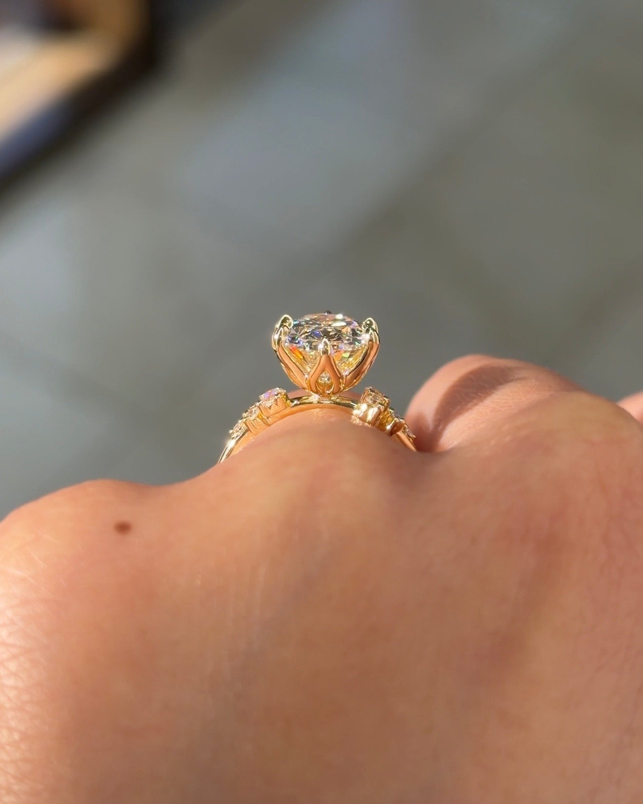 3.54ct Oval Lab Diamond 6 Prong Nova - PBD Engagement Rings