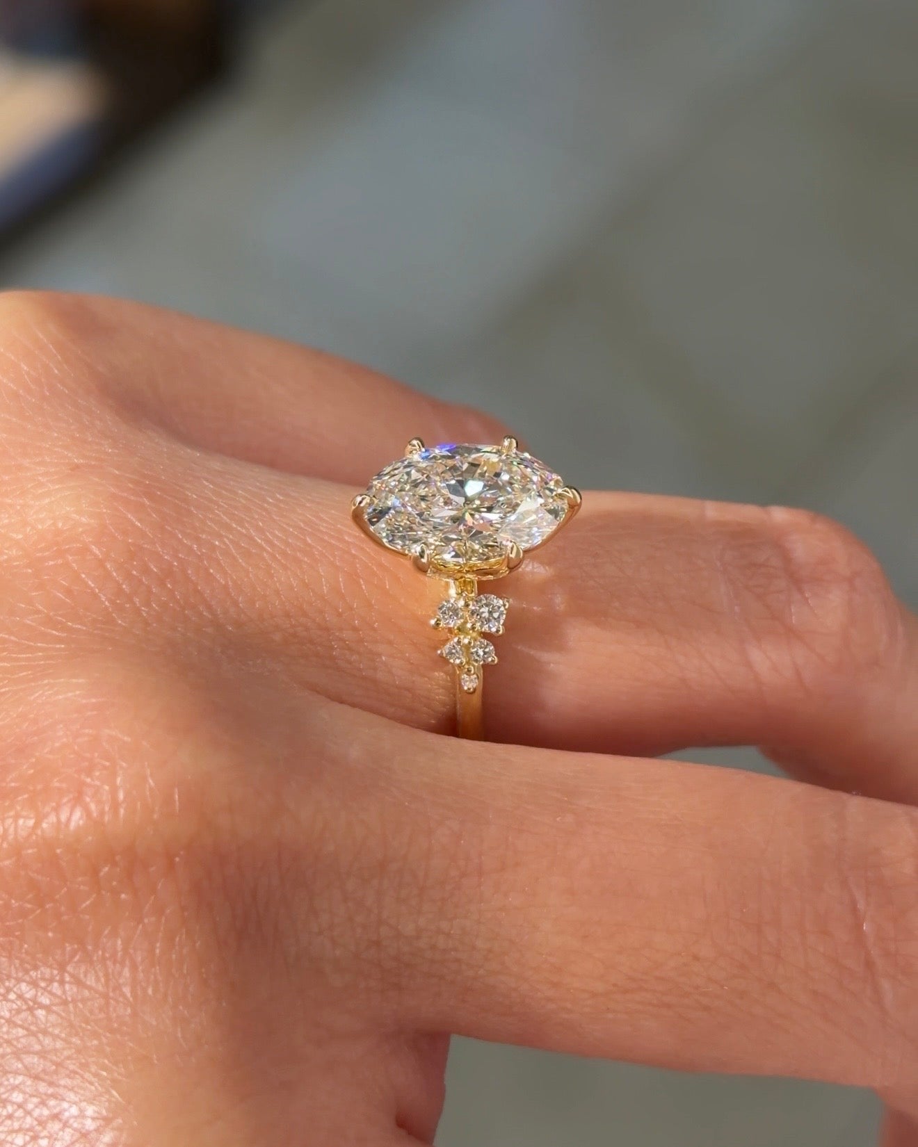 3.54ct Oval Lab Diamond 6 Prong Nova - PBD Engagement Rings