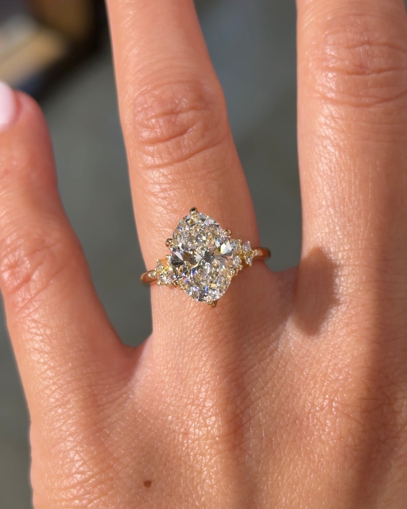 3.54ct Oval Lab Diamond 6 Prong Nova - PBD Engagement Rings