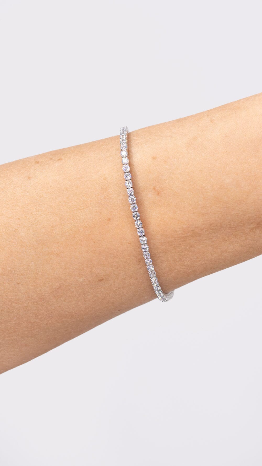 3.55ct F+ VS+ Lab Diamond Tennis Bracelet 14k White Gold Bracelets Princess Bride Diamonds 