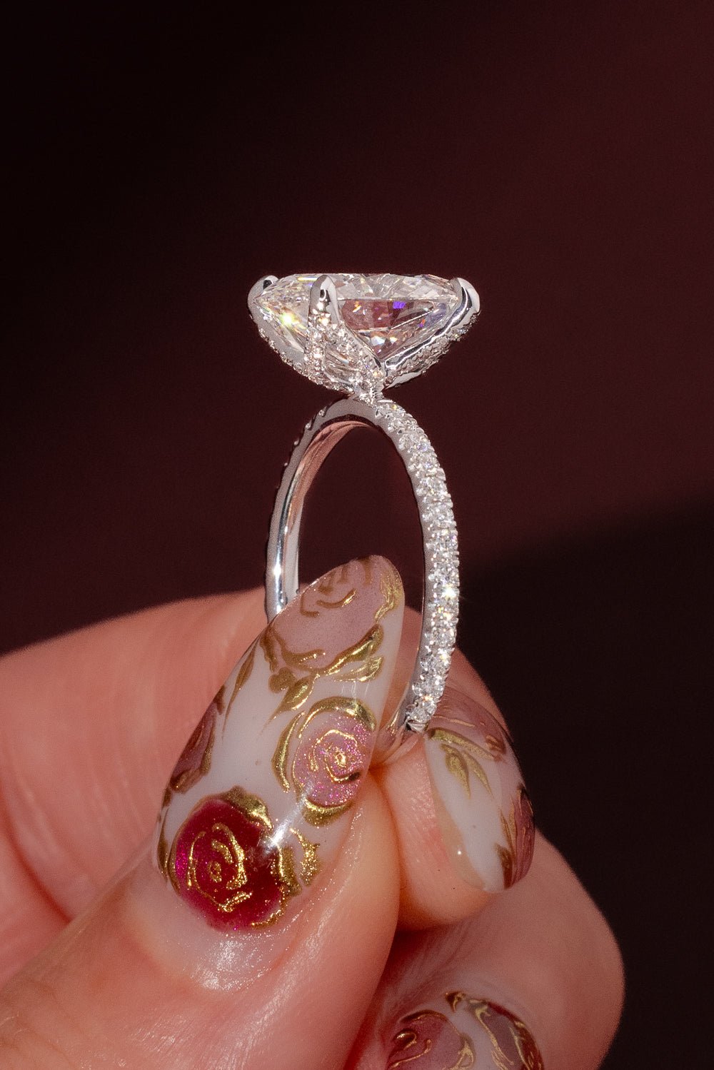 3.57ct F - VVS2 Oval Lab Diamond Samantha - PBD Engagement Rings