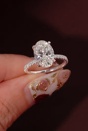 3.57ct F - VVS2 Oval Lab Diamond Samantha - PBD Engagement Rings