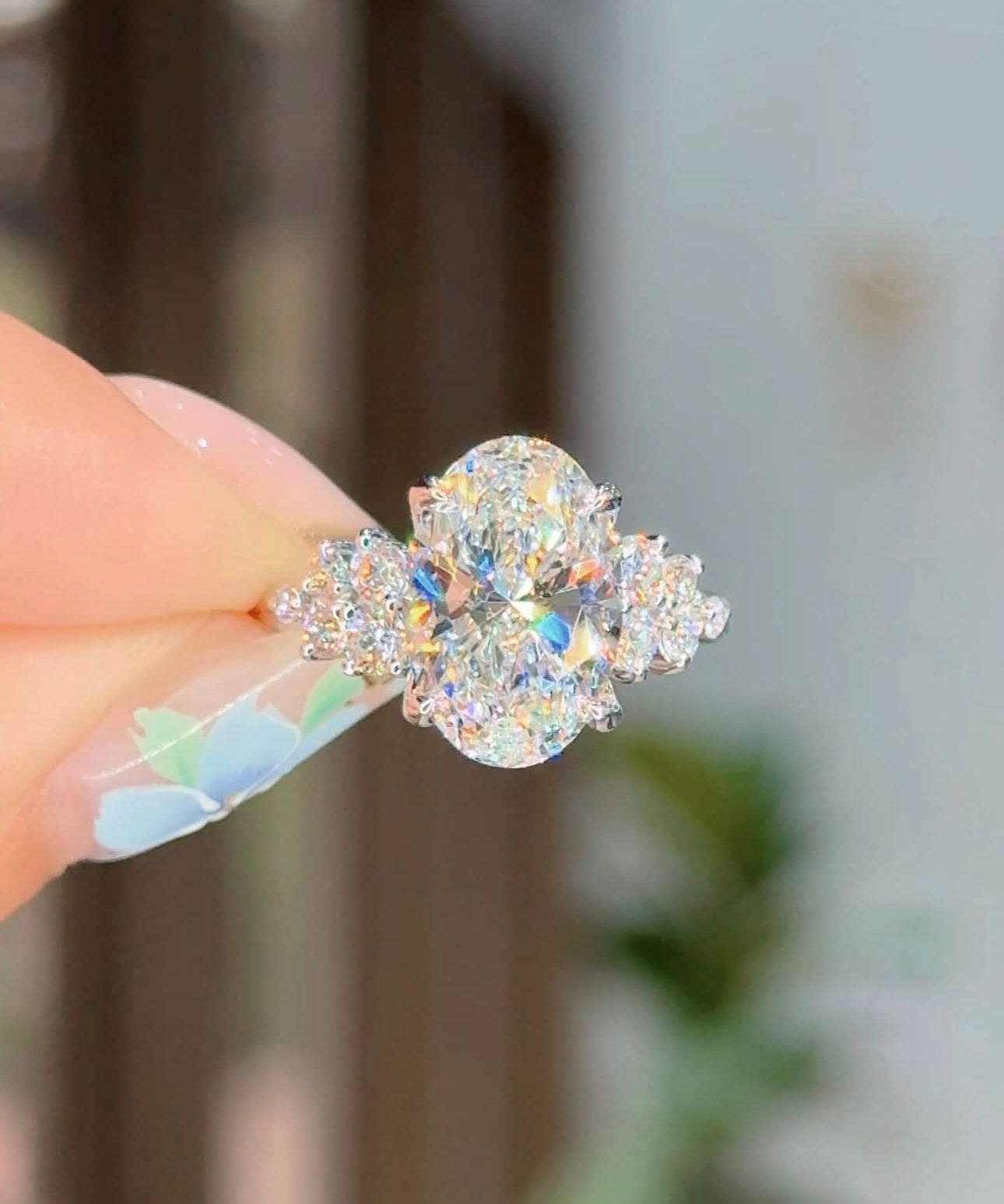 3.58ct D - VS1 Oval Lab Diamond Supernova - PBD Engagement Rings