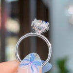 3.58ct D-VS1 Round Lab Diamond Kayla Engagement Rings Princess Bride Diamonds 