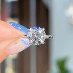 3.58ct D-VS1 Round Lab Diamond Kayla Engagement Rings Princess Bride Diamonds 