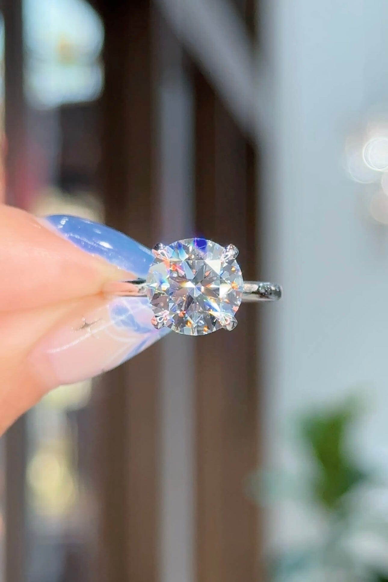 3.58ct D-VS1 Round Lab Diamond Kayla Engagement Rings Princess Bride Diamonds 