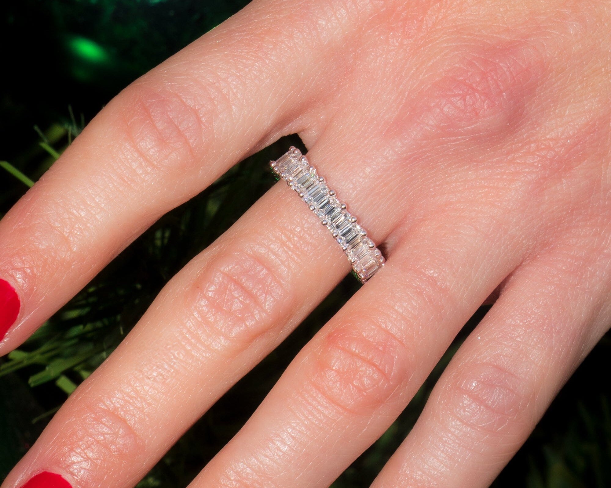 3.5mm Emerald U-Prong Ring Rings Princess Bride Diamonds 
