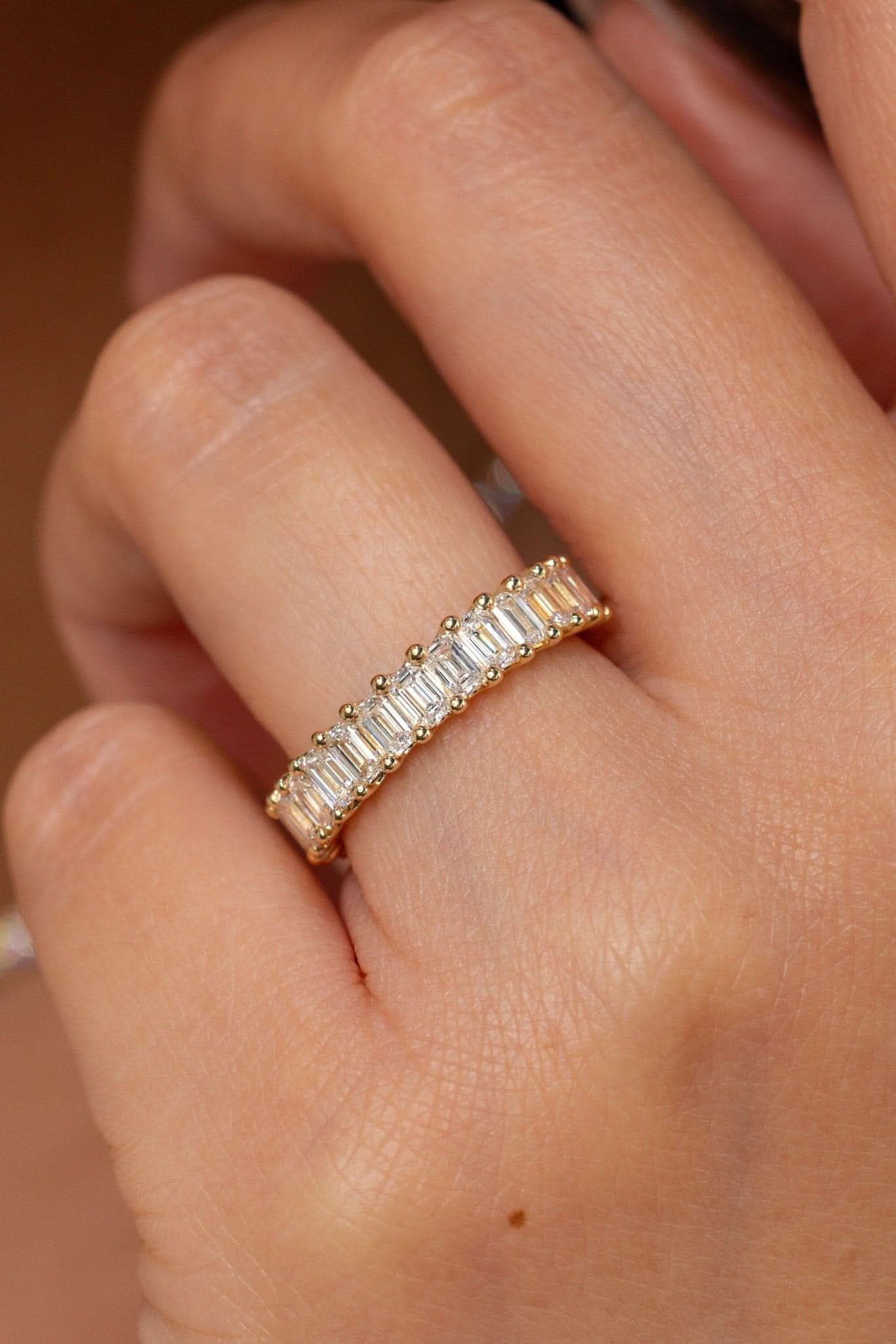 3.5mm Mini Emerald Diamond Ring - PBD Rings