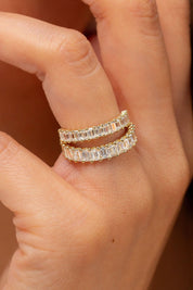 3.5mm Mini Emerald Diamond Ring - PBD Rings