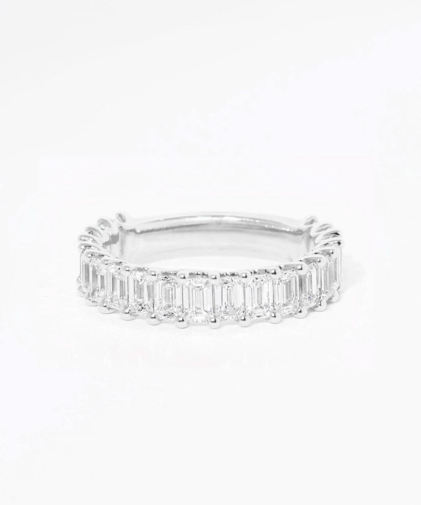 3.5mm Mini Emerald Diamond Ring - PBD Rings