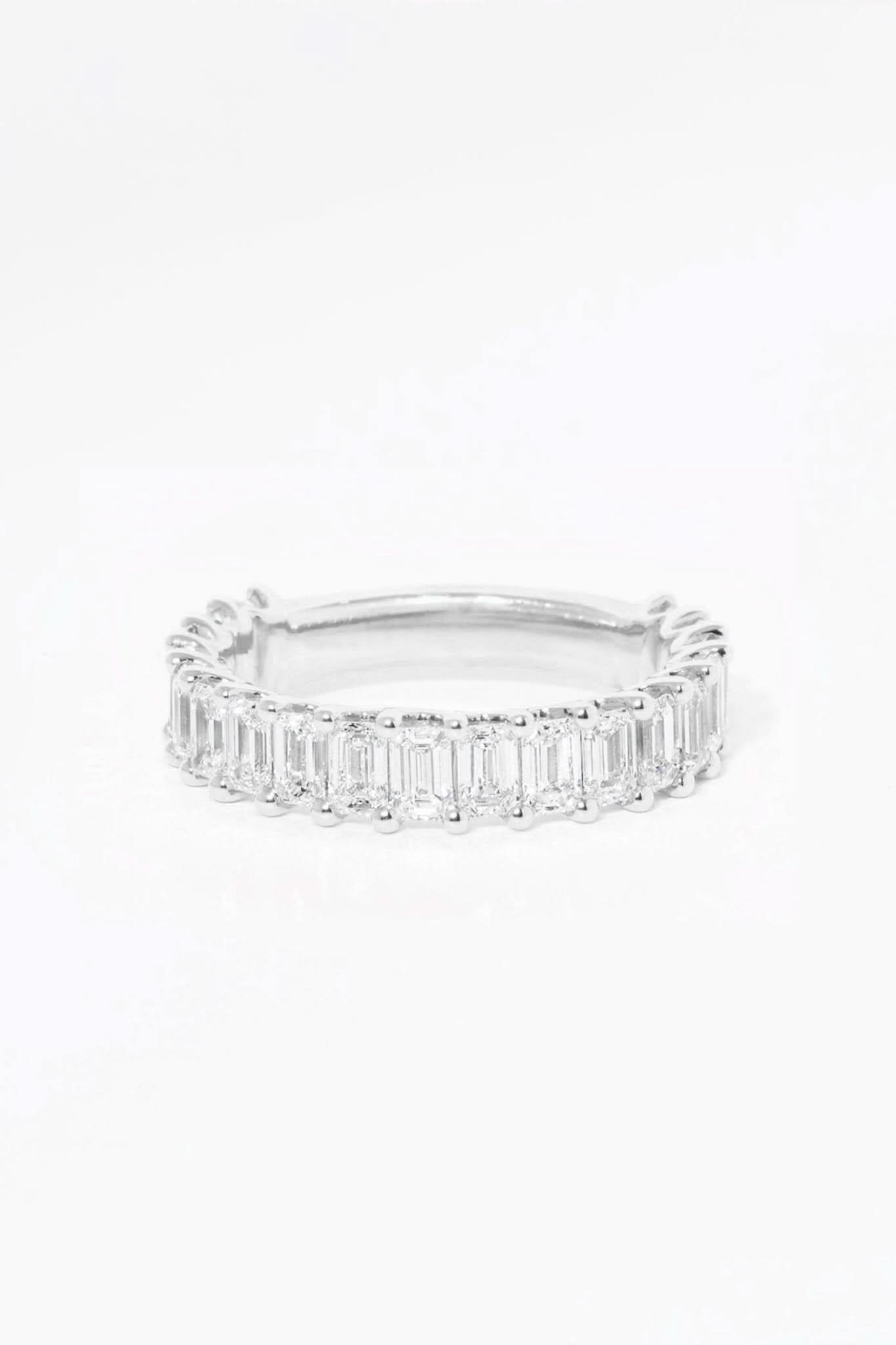 3.5mm Mini Emerald Diamond Ring - PBD Rings